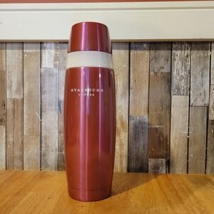 2006 Starbucks 16oz Fuchsia Thermos W Rare Korea Bullet Lid Stainless Steel